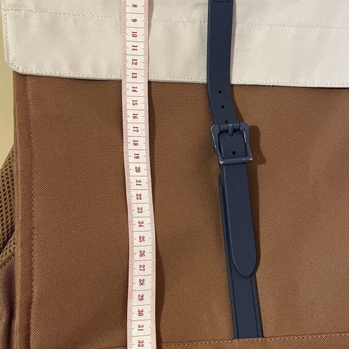 Herschel backpack brown and beige with blue strap