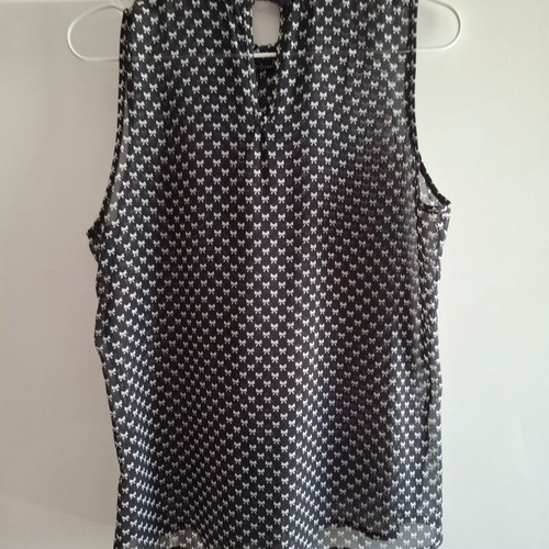 Bellino semi-transparent top with bows size L/XL like new