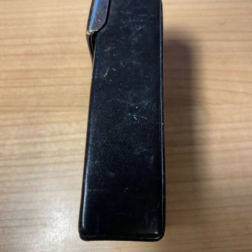 Collectible black leather cigarette case from 1970-80 like new