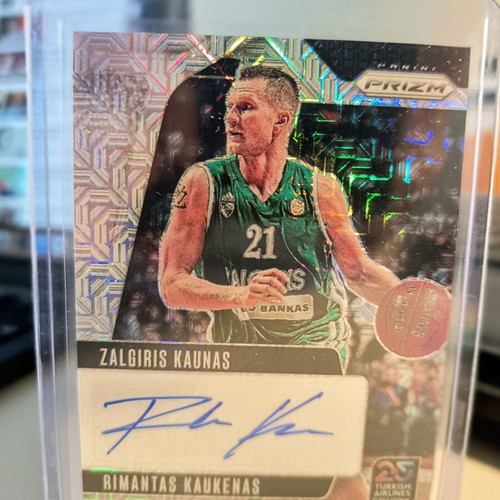 Rimantas Kaukenas Signatures 2024-25 Panini Prizm EuroLeague BK Mojo Prizm like new