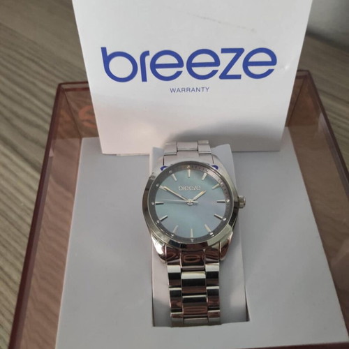 Breeze Finesse women's watch, silver, mother-of-pearl dial