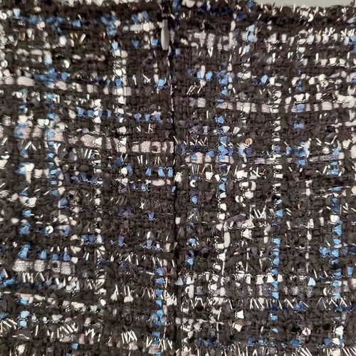 Mod Style skirt used, wool mini with silver thread