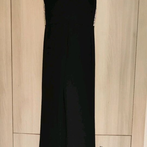 Jumpsuit official with sequins XL size, like new, black and silver