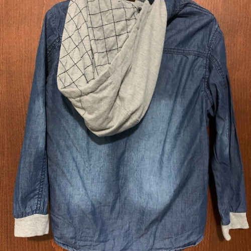 Denim shirt with detachable hood Orchestra like new, blue