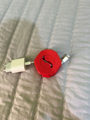 3D Printed Cable Winder, red