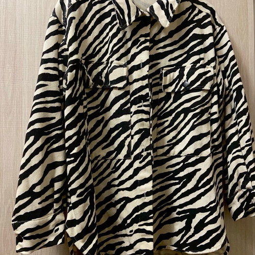 Zebra women's jacket used, denim style, Maestro, black and white