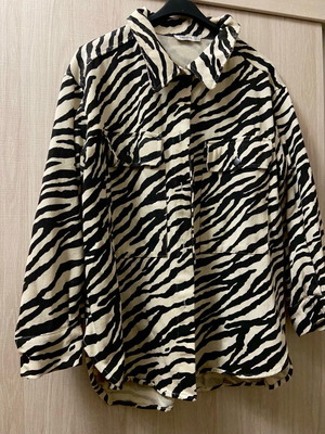 Zebra women's jacket used, denim style, Maestro, black and white