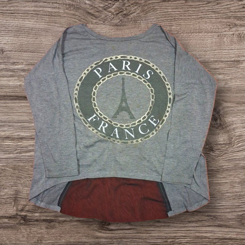 BSB Women's Long-Sleeve Blouse Gray Size M Like New