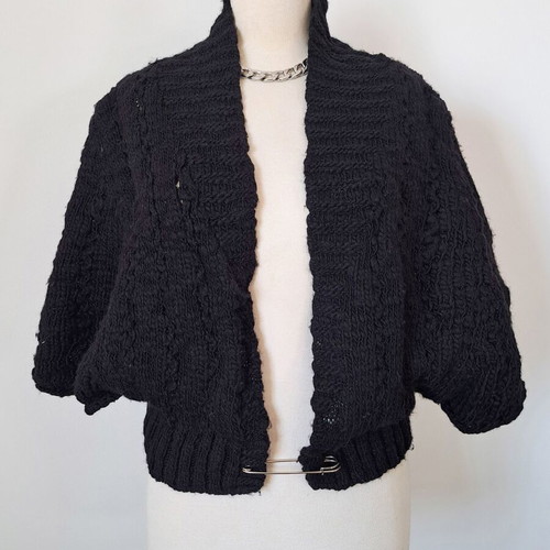 Zara short wool cardigan like new, black