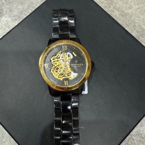 Seizmont watch used, black with kinetic mechanism