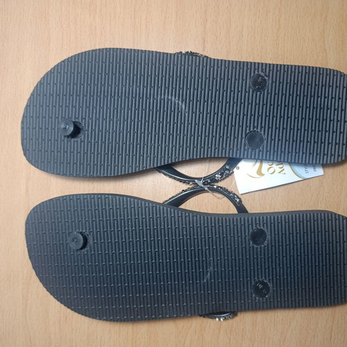 Infinity Cross flip flops with rhinestones, size 41/42