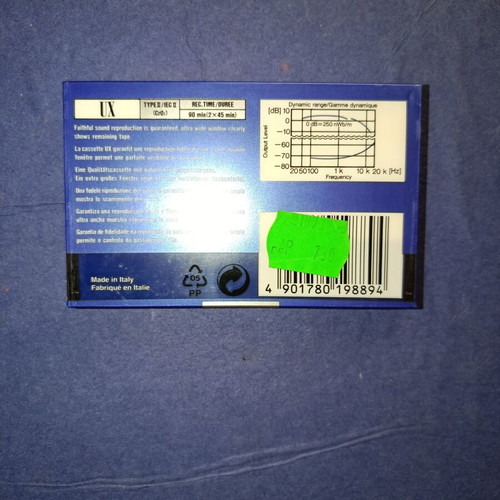 Sony UX 90 Audio Cassette sealed, position chrome