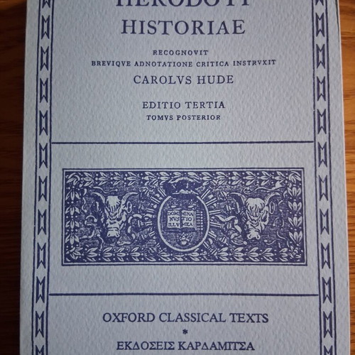 Herodoti Historiae Oxford Classical Texts volumes one and two