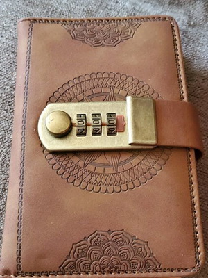 A7 diary with hardcover and security code new