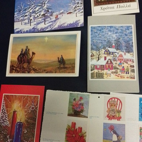 Christmas cards and tags like new, pack of 6 cards and 9 tags