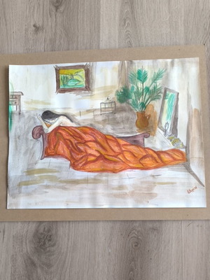 Handmade watercolor new without frame and mount