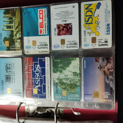Phone card collection like new, 450 pieces 1992-1997 with dossier