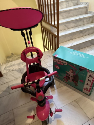 SmarTrike ροζ παιδικό τρίκυκλο με γονική λαβή και σκίαστρο