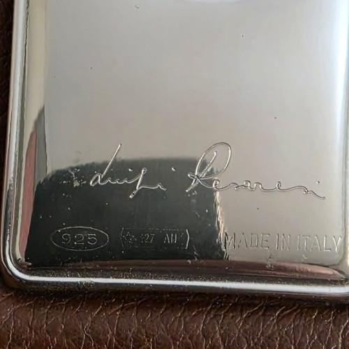 Leader Argenti luxury leather agenda with 925 silver lion head