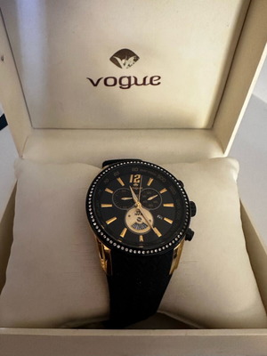 Vogue women's watch like new, black with box