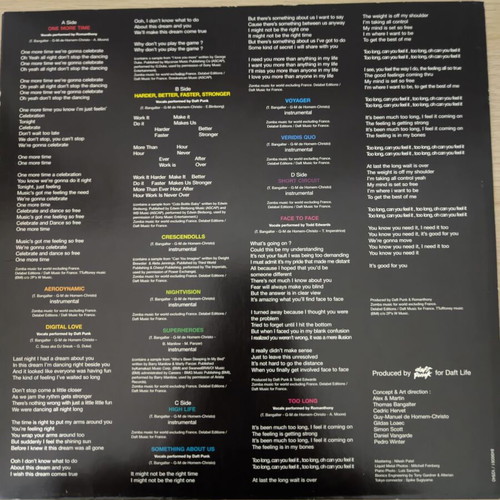 Daft Punk Discovery vinyl record used, electronic genre