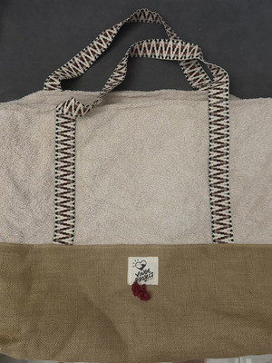 Vinge Project Oversized Beach Bag in Crema like new