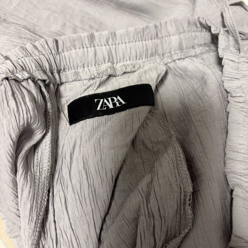 Zara gray pants with drawstring and pockets, like new, size S