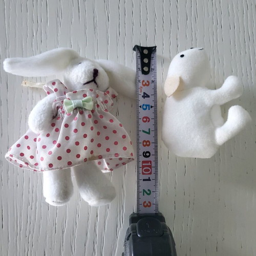 Mini stuffed bunny and polar bear like new