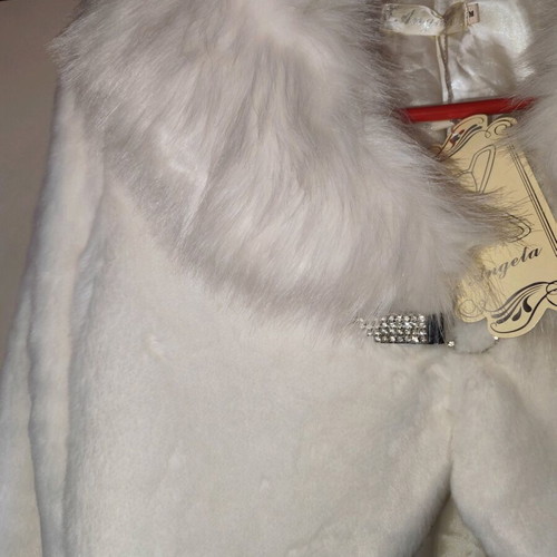 Short white fur coat new