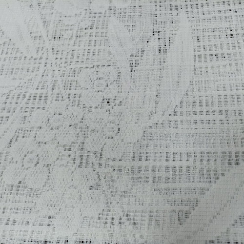 Curtain fabric lace white new 8.50x2.80
