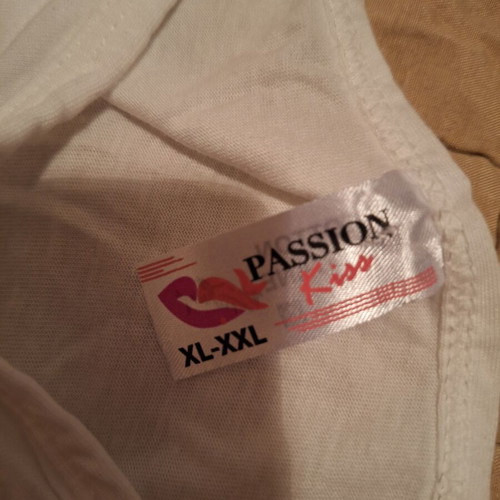 White Passion Kiss top with straps, new, size M