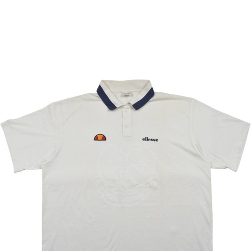 Ellesse Vintage 90s Tonal Graphic Tennis Polo Shirt used, size Large