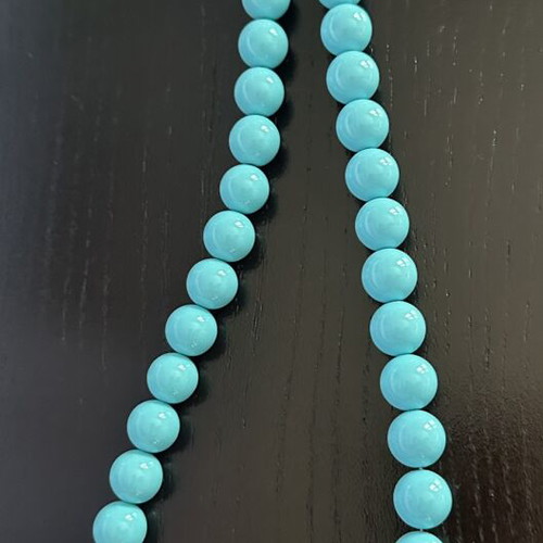 Turquoise necklace and bracelet set new with silver-plated clasp