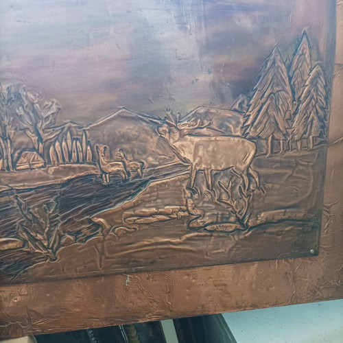 Chalcography painting used with depicted subject