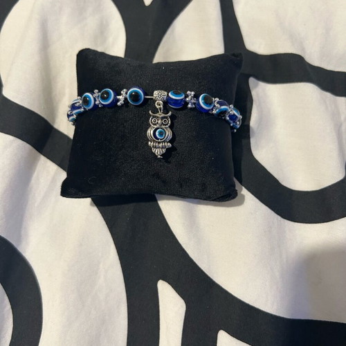 Unisex handmade bracelet new with evil eye and owl design