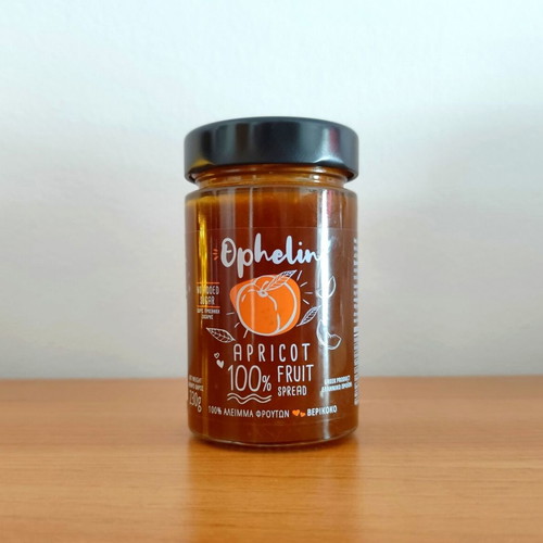 Apricot jam without added sugar new, 230g premium Greek product