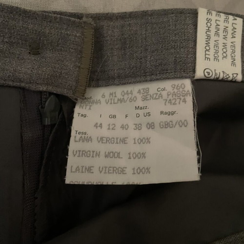 Italian grey pencil skirt, 100% pure new wool