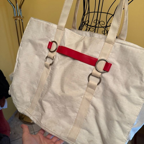 Kerastase shoulder bag like new, large, white and red