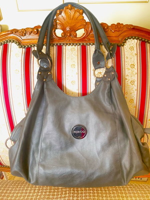 MimCo hobo leather shoulder bag new, black