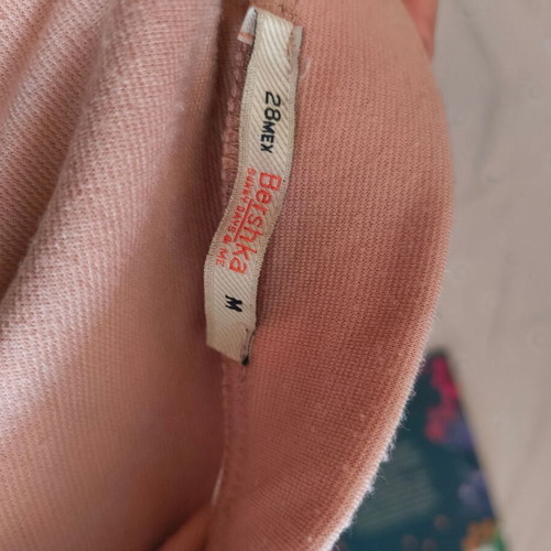Bershka salmon skirt like new, with zipper, size M 38 10