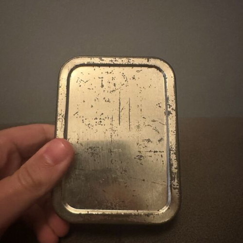 Gold Block metal vintage box used, made in England