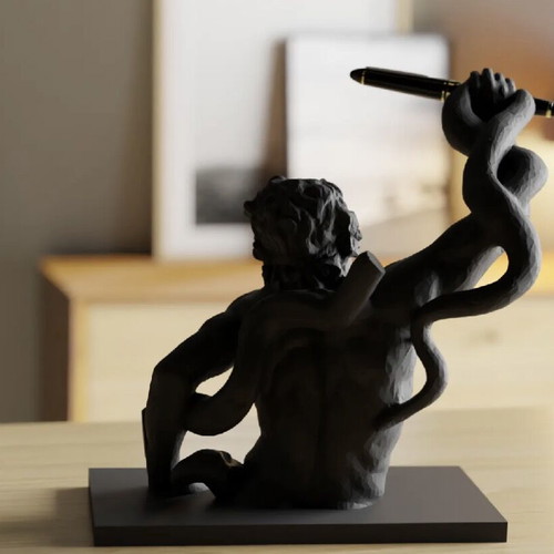 Laocoön pen stand black matte minimal design new