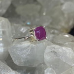 Silver ring with natural ruby new, handmade