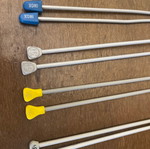 Vintage knitting needles used, set