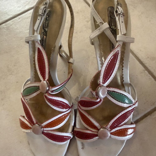 Debora Almeida white summer sandals size 39 used