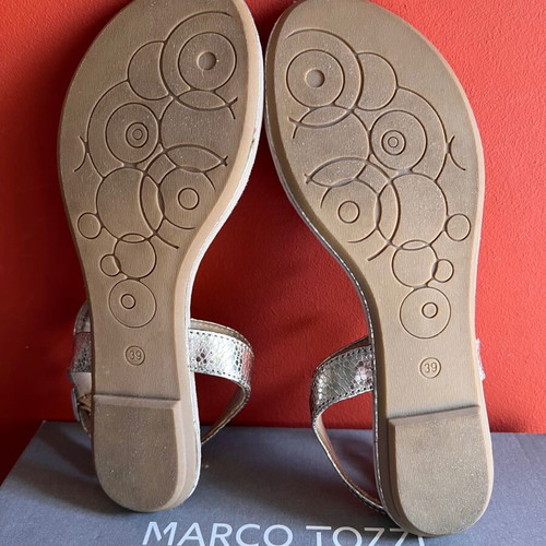 Marco Tozzi sandals new with pearls, leather, size 39