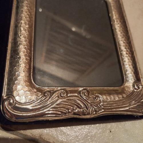 Photo album with silver-plated frame used