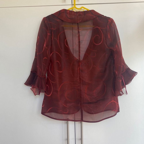 Burgundy 3-Piece Set Jacket Top and Long Skirt Like New