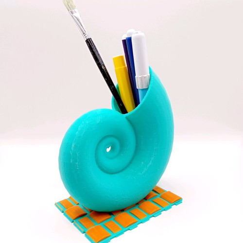 Snail pencil holder summer design, new, 3D printed