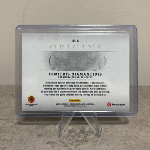2025-26 Panini Origins EuroLeague Dimitris Diamantidis Snake Eyes #6 SSP Case Hit
